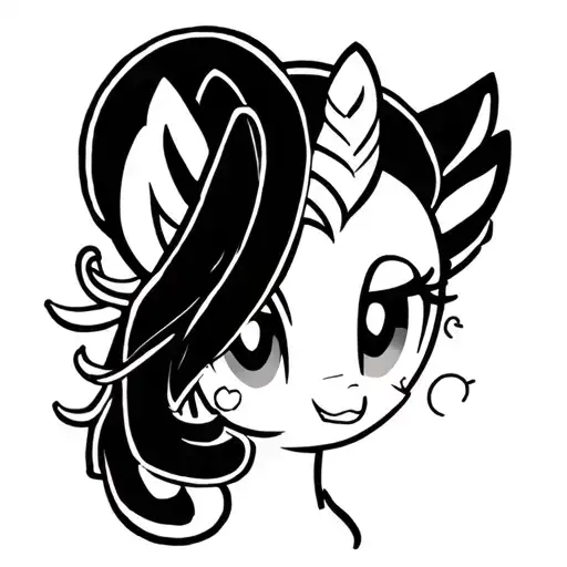 My little pony cutie marks rarity tattoo design idea