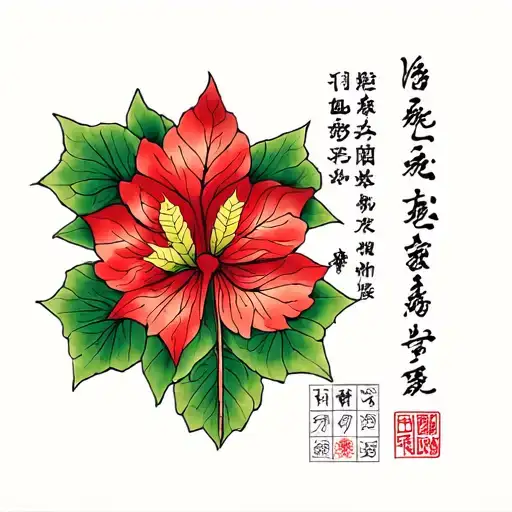 lucky 4 leaf tattoo design idea