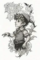 Peter Pan to die would be an awfully big adventure tattoo design idea