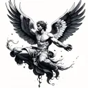 icarus falling tattoo design idea