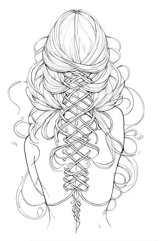 lacing tattoo design idea