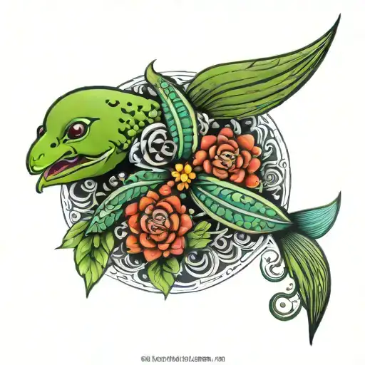 pickle mandala design incorporating tattoo design idea