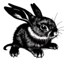 horror rabbit dark evil tattoo design idea