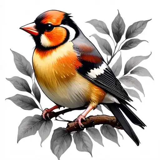 Goldfinch tattoo design idea