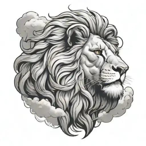 Mufasa In The Clouds tattoo design idea