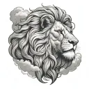 Mufasa In The Clouds tattoo design idea