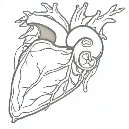 Anatomical Heart survive surgery life win tattoo design idea