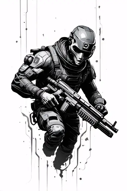 Cyberpunk Edgerunner tattoo design idea