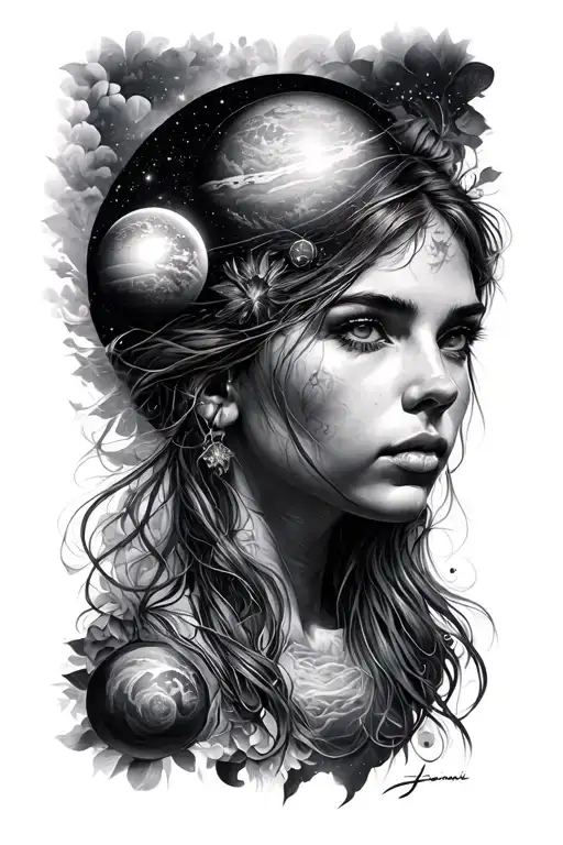 Meaningful universe tattoo design idea