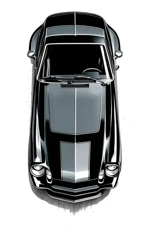 69 camaro car tattoo design idea