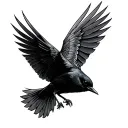 blackbird starting to fly into the arrow of time tattoo design idea