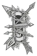 arrow weapon tattoo design idea