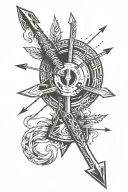 arrow weapon tattoo design idea