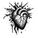 mechanical heart dad tribute forearm sleeve tattoo tattoo design idea