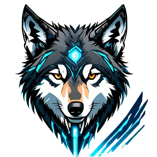 wolf tattoo with cybernetic parts full sleeve tattoo design tattoo design idea