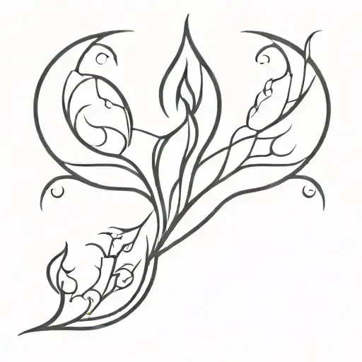 Flame of Ambition Symbol made tattoo design idea