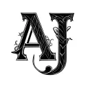 Aj Initials tattoo design idea