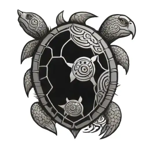 taino puerto rican sheild turtle tattoo design idea