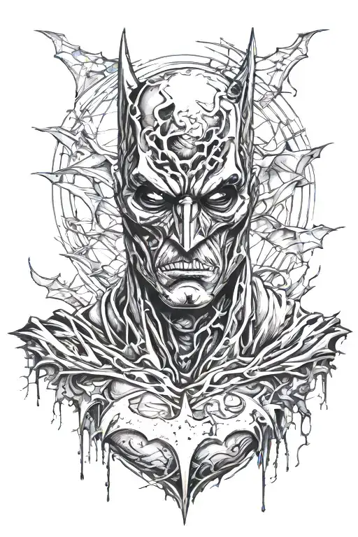 zombie Batman tattoo design idea