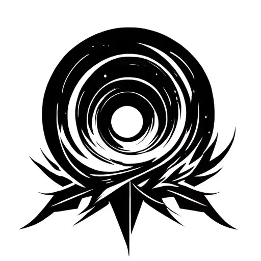 interstellar black hole tattoo design idea