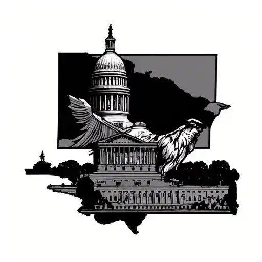 Outline of state of washington dc lord tattoo design idea