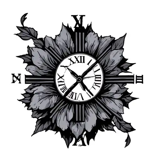 October 1986 In Roman Numerals tattoo design idea