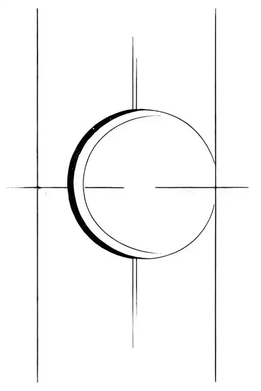 C-Moon: gravity inverted, fate reversed—evolution toward heaven. Power that flips reality. tattoo design idea