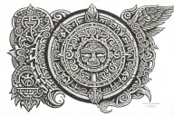 mayan calendar tattoo design idea