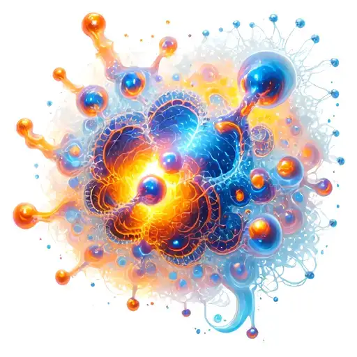 fractal molecules in space tattoo design idea