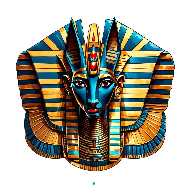 Egyptian Gods Ra, Anubis, Amun Ra tattoo design idea