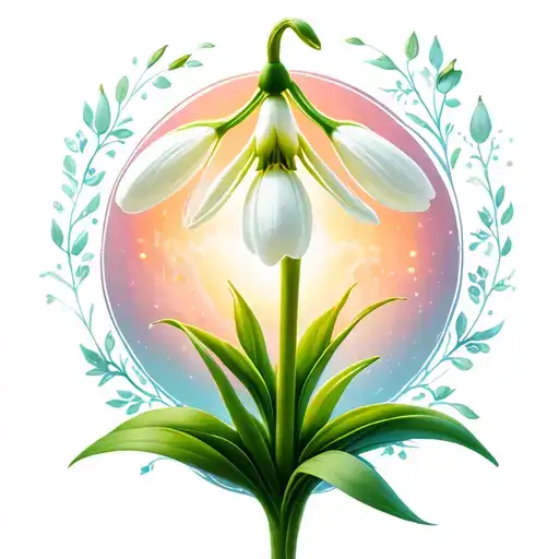 snowdrop flower Capricorn jupiter tattoo design idea