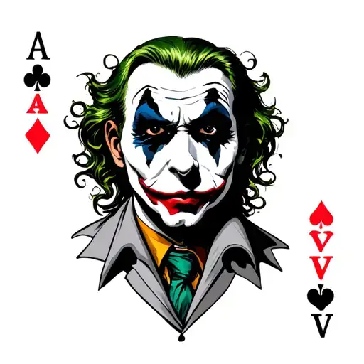 joker card tattoo design idea