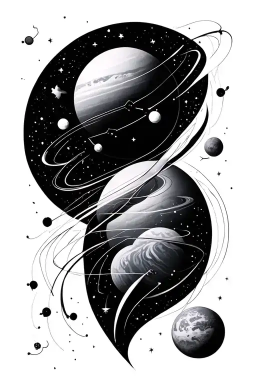 Minimalist and celestial style. Gemini Constellation, another planet fine line, insert 19, 7, 23, 1, 21.2 Navigation tattoo design idea