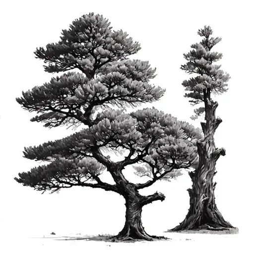 Lebanese Cedar Tree tattoo design idea