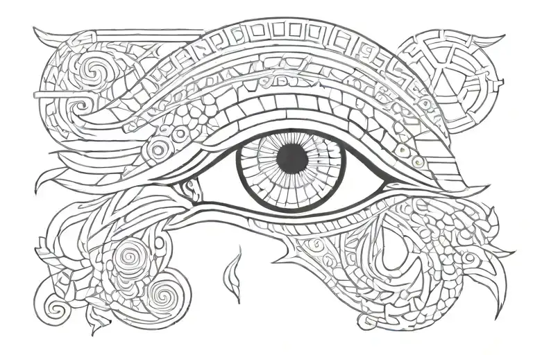 cleopatra eye looking tattoo design idea