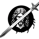 Jesus Sword tattoo design idea
