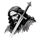 Jesus Sword tattoo design idea
