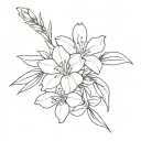 oleander flower tattoo design idea