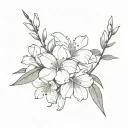 oleander flower tattoo design idea