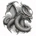 King Ghidorah tattoo design idea