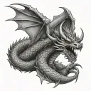 King Ghidorah tattoo design idea