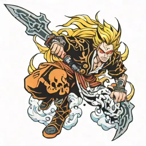 Rengoku Demon Slayer tattoo design idea