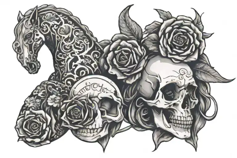 fuck bitches get money tattoo design idea