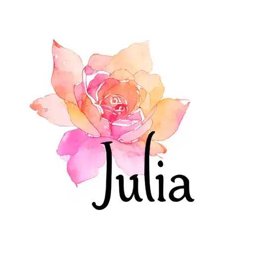 Julia name in tamil tattoo design idea