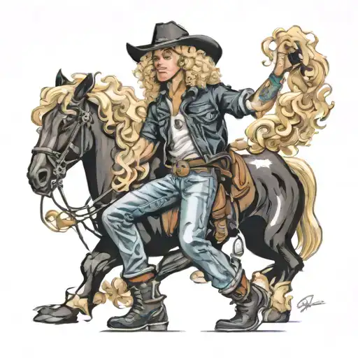 jansen eboli cowboys fan black crocs black jeans blonde curly hair tattoo design idea