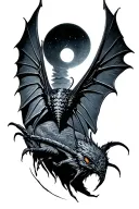 simple mothman tattoo design idea