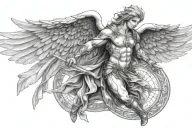 Archangel Uriel tattoo design idea