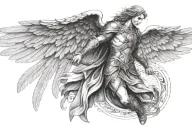 Archangel Uriel tattoo design idea