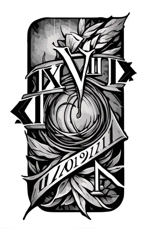 01 18 1981 in Roman numerals tattoo design idea