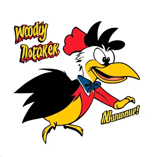 woody woodpecker tattoo design idea